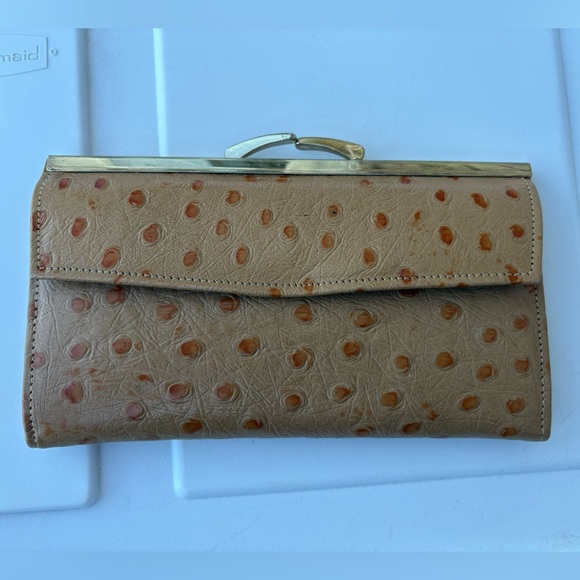 Beautiful vintage ostrich leather wallet - Picture 2 of 6